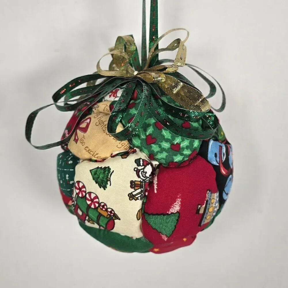 Handmade Quilted Patchwork Christmas Ornaments Country Farmhouse Cottagecore‎